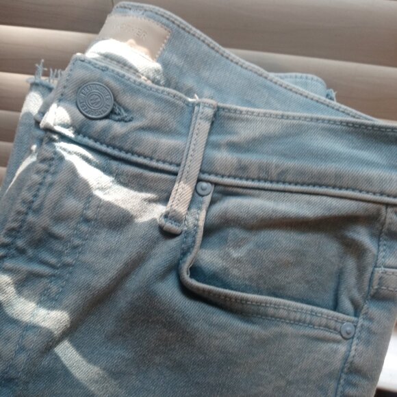 MOTHER the insider crop step fray jeans in Aquatic (sz26) - Picture 15 of 15
